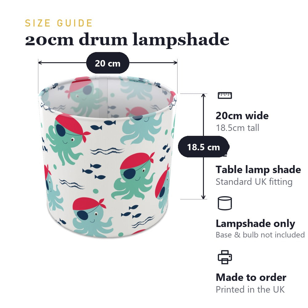 Pirate Squid Design lampshade