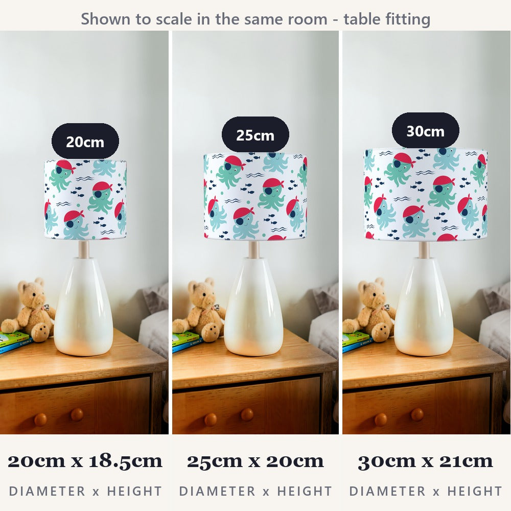 Pirate Squid Design lampshade
