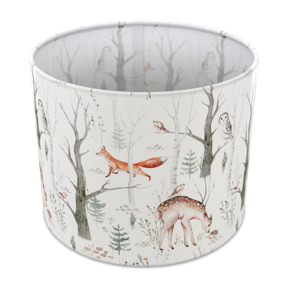 Woodland Fox and Deer lampshade - 25cm Table
