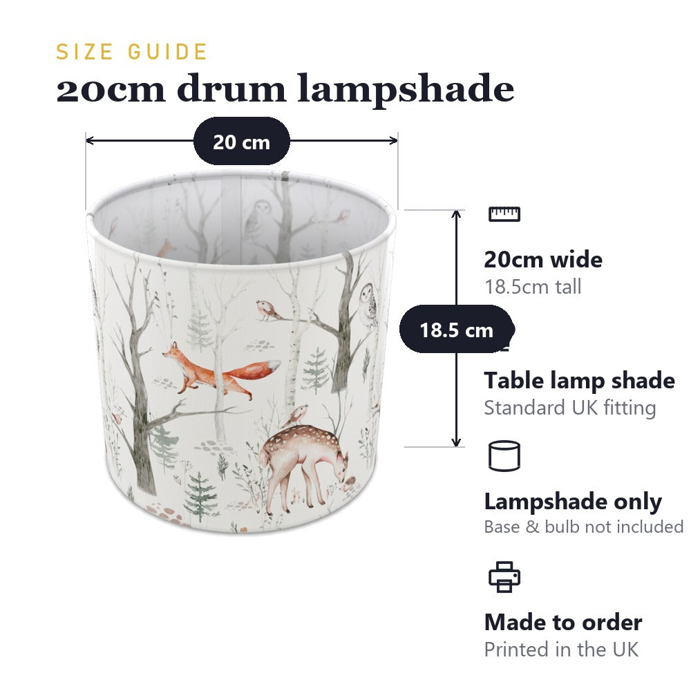 Woodland Fox and Deer lampshade