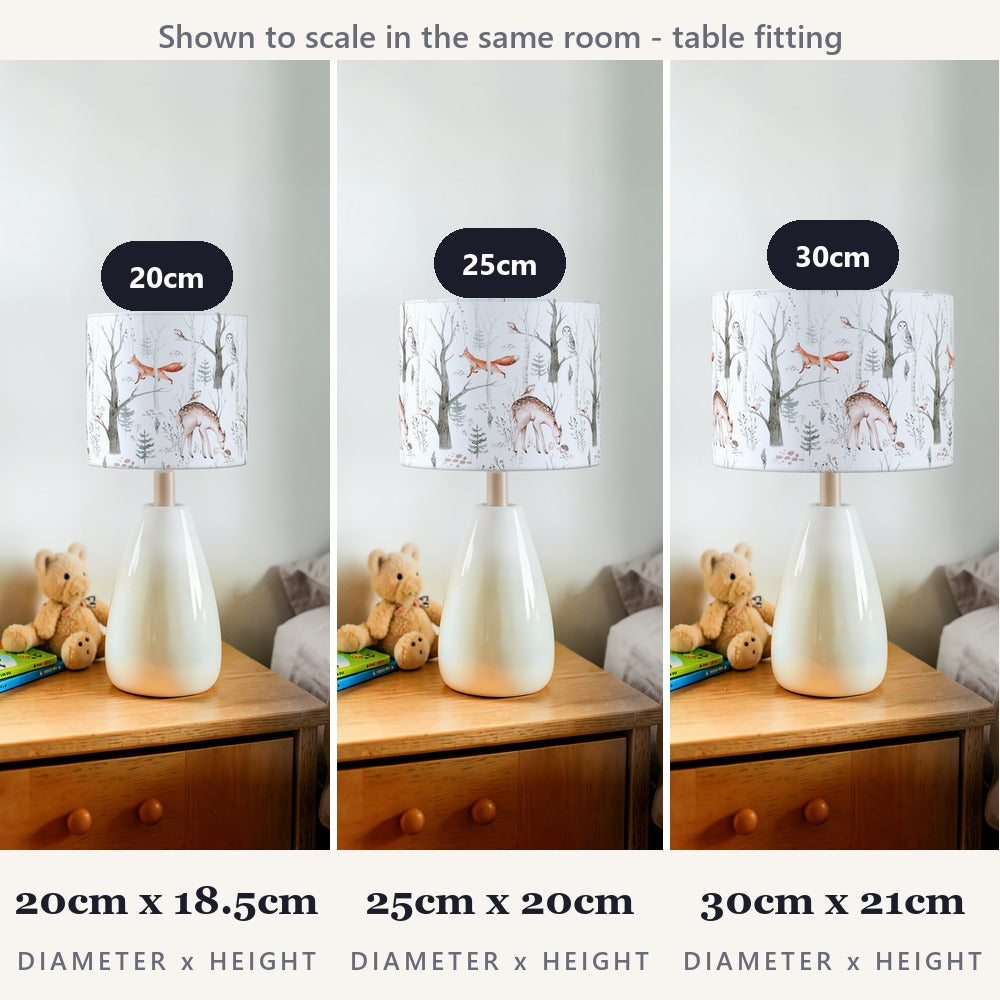 Woodland Fox and Deer lampshade