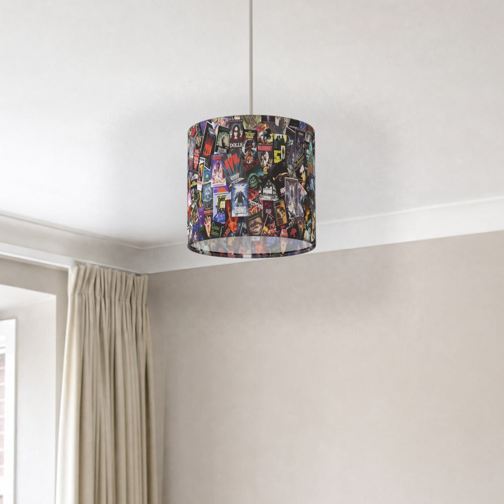 Horror Movie Collage lampshade