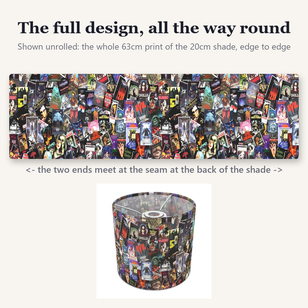 Horror Movie Collage lampshade