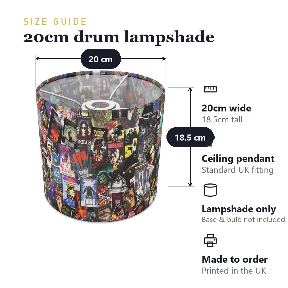 Horror Movie Collage lampshade