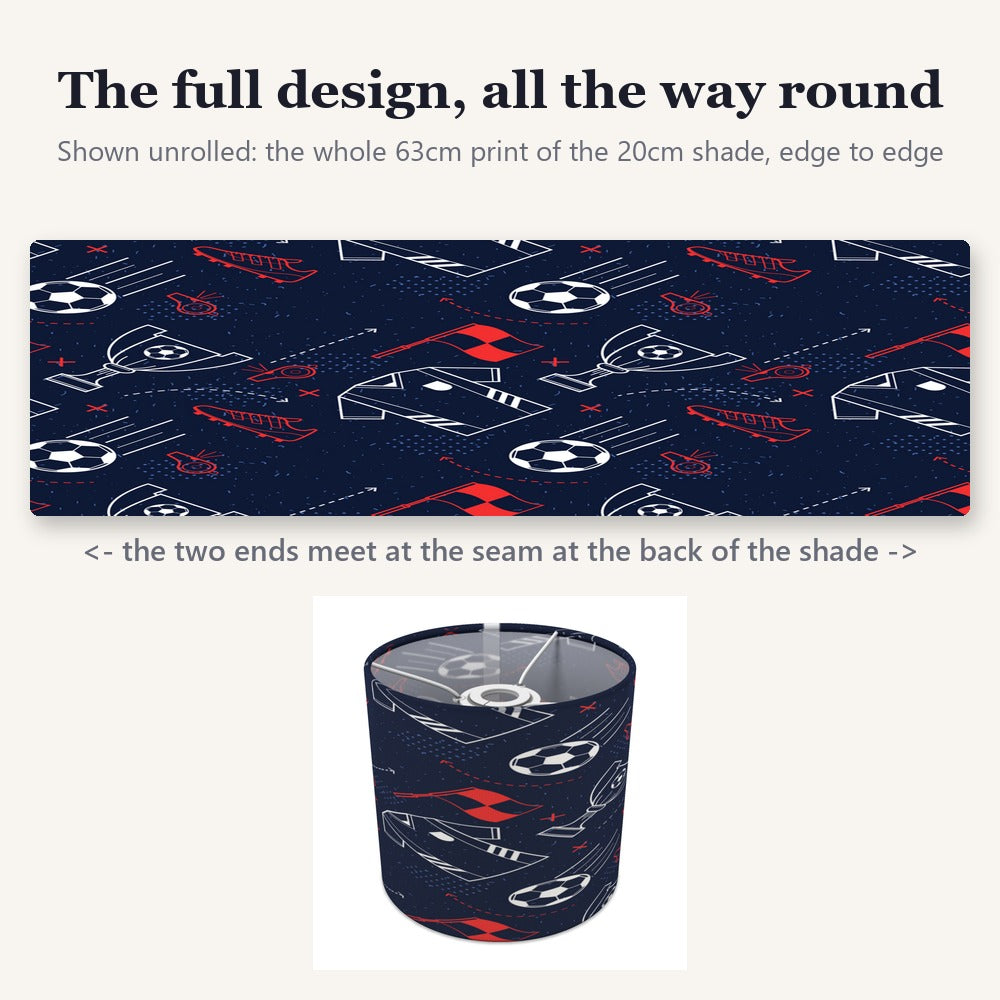 Navy Blue Soccer Theme lampshade