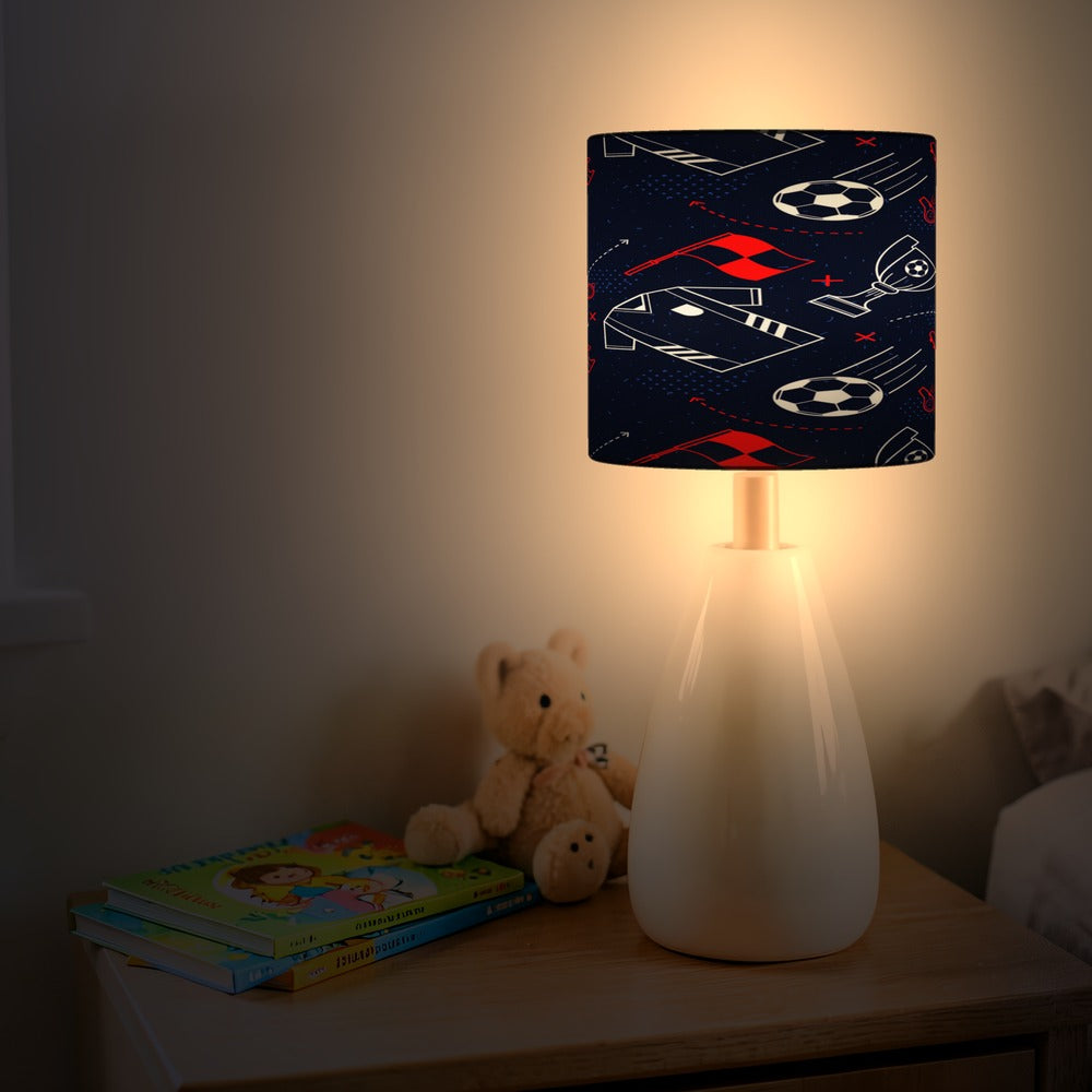 Navy Blue Soccer Theme lampshade