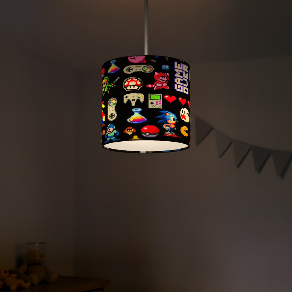 Retro Gaming Pixel Art lampshade
