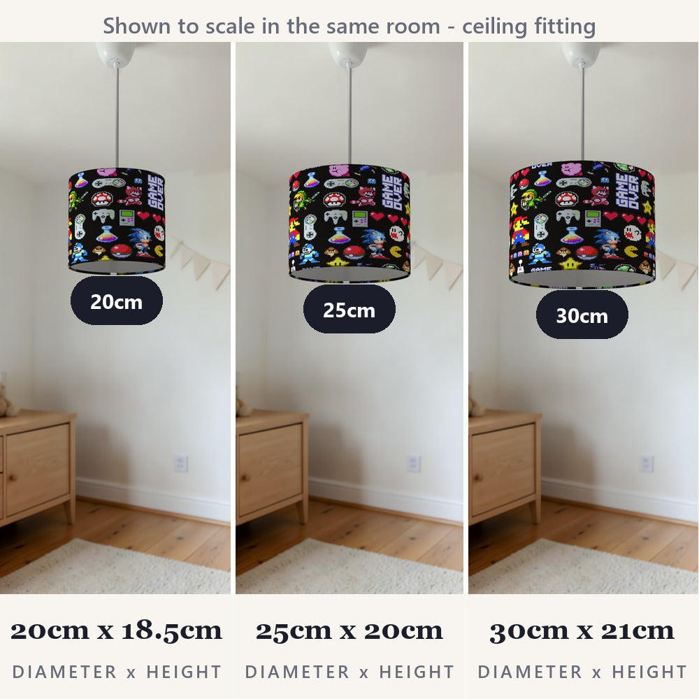 Retro Gaming Pixel Art lampshade