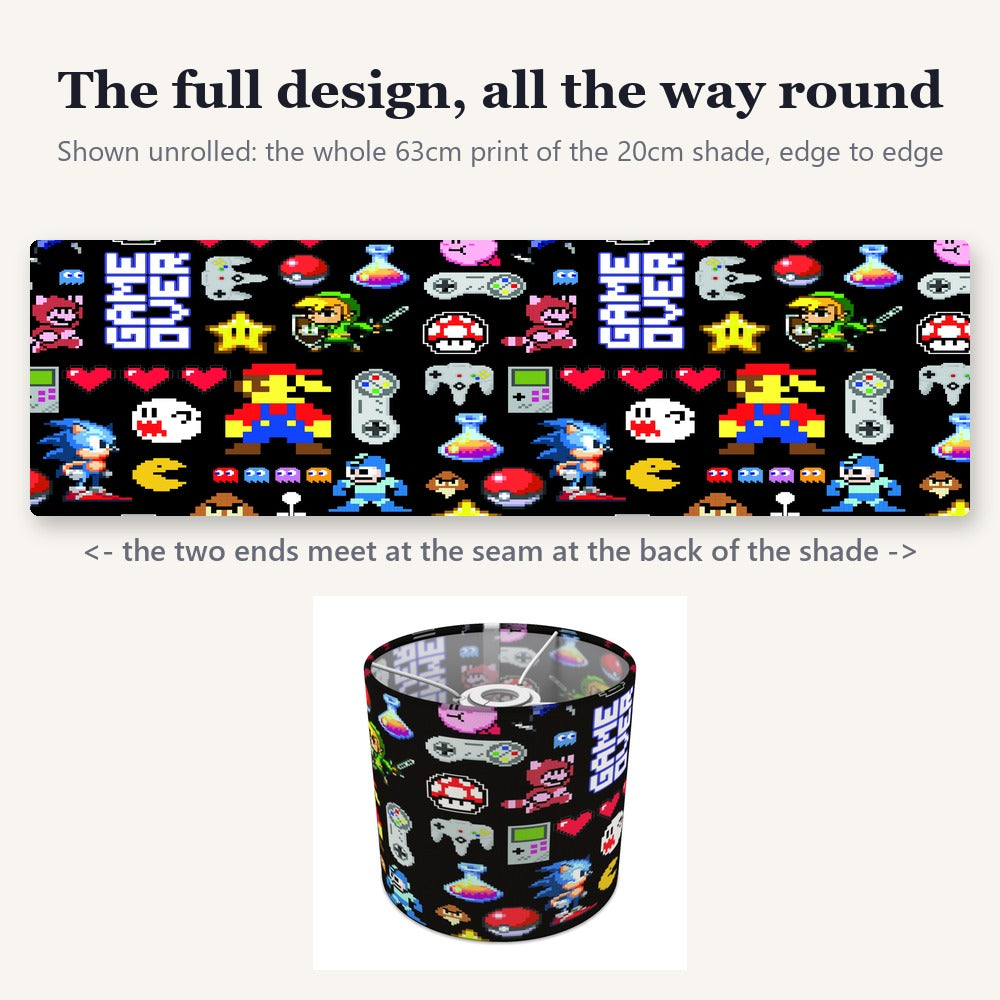 Retro Gaming Pixel Art lampshade