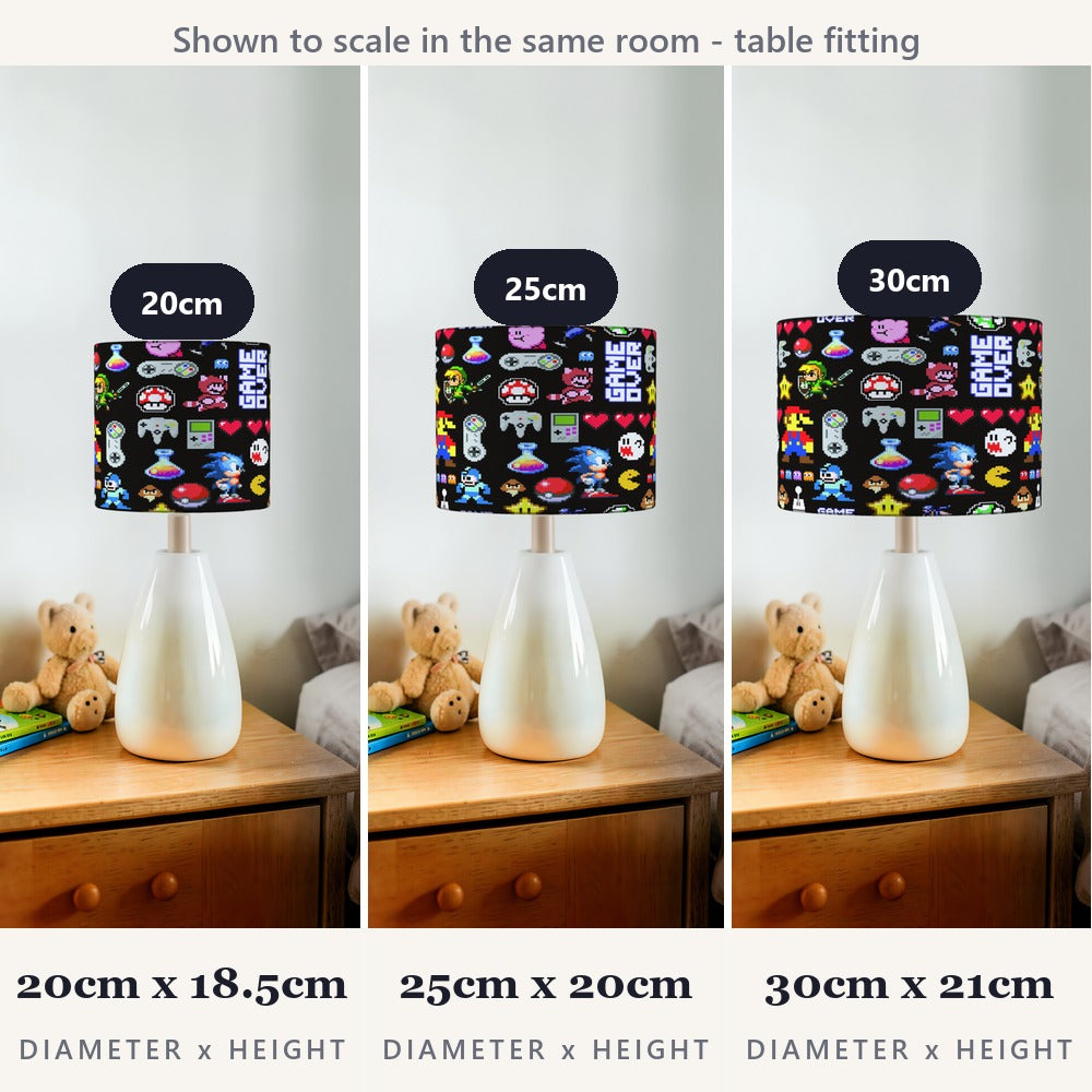 Retro Gaming Pixel Art lampshade