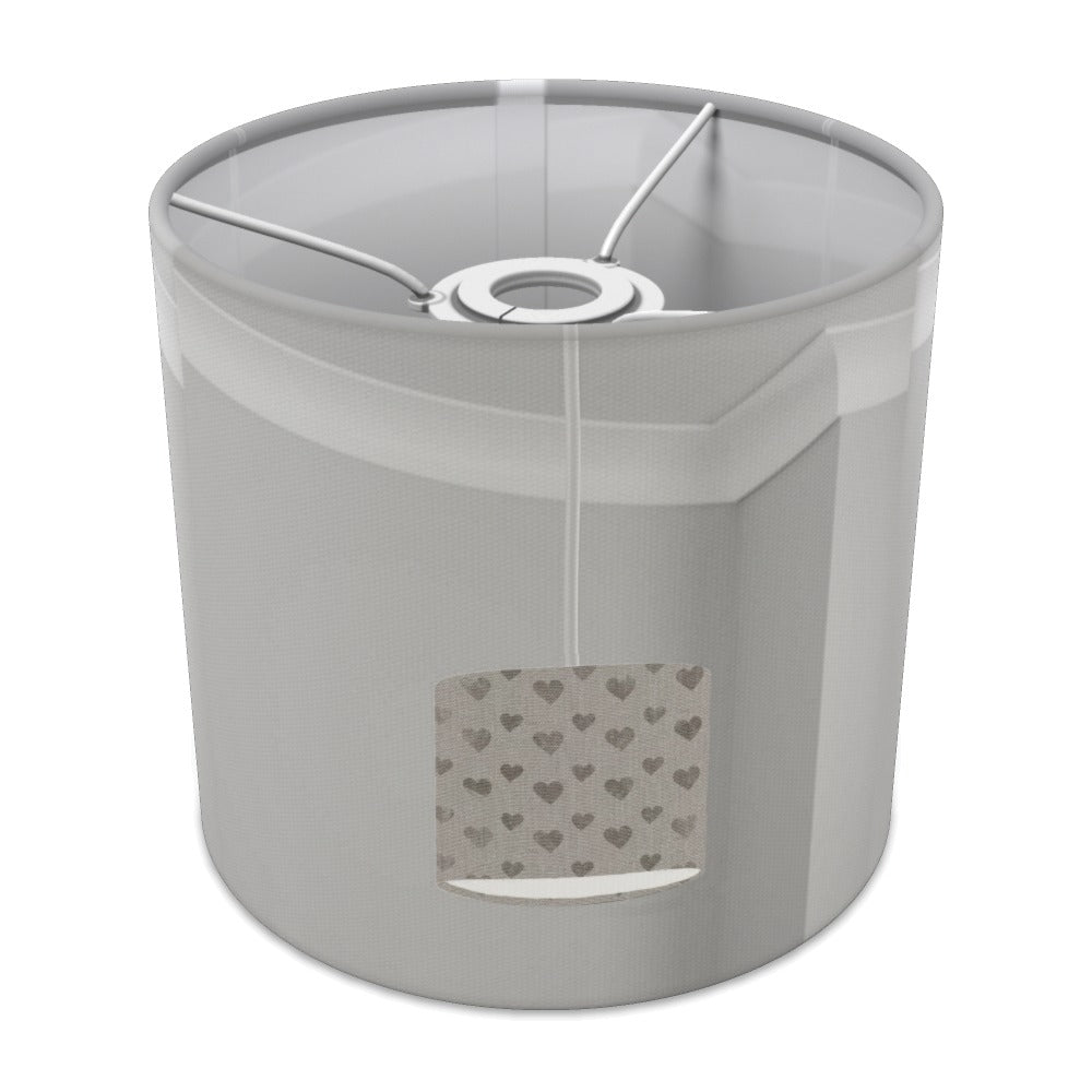 Grey Heart Pattern lampshade - 20cm Ceiling