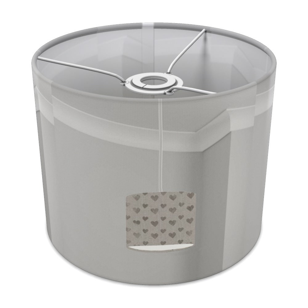 Grey Heart Pattern lampshade - 25cm Ceiling