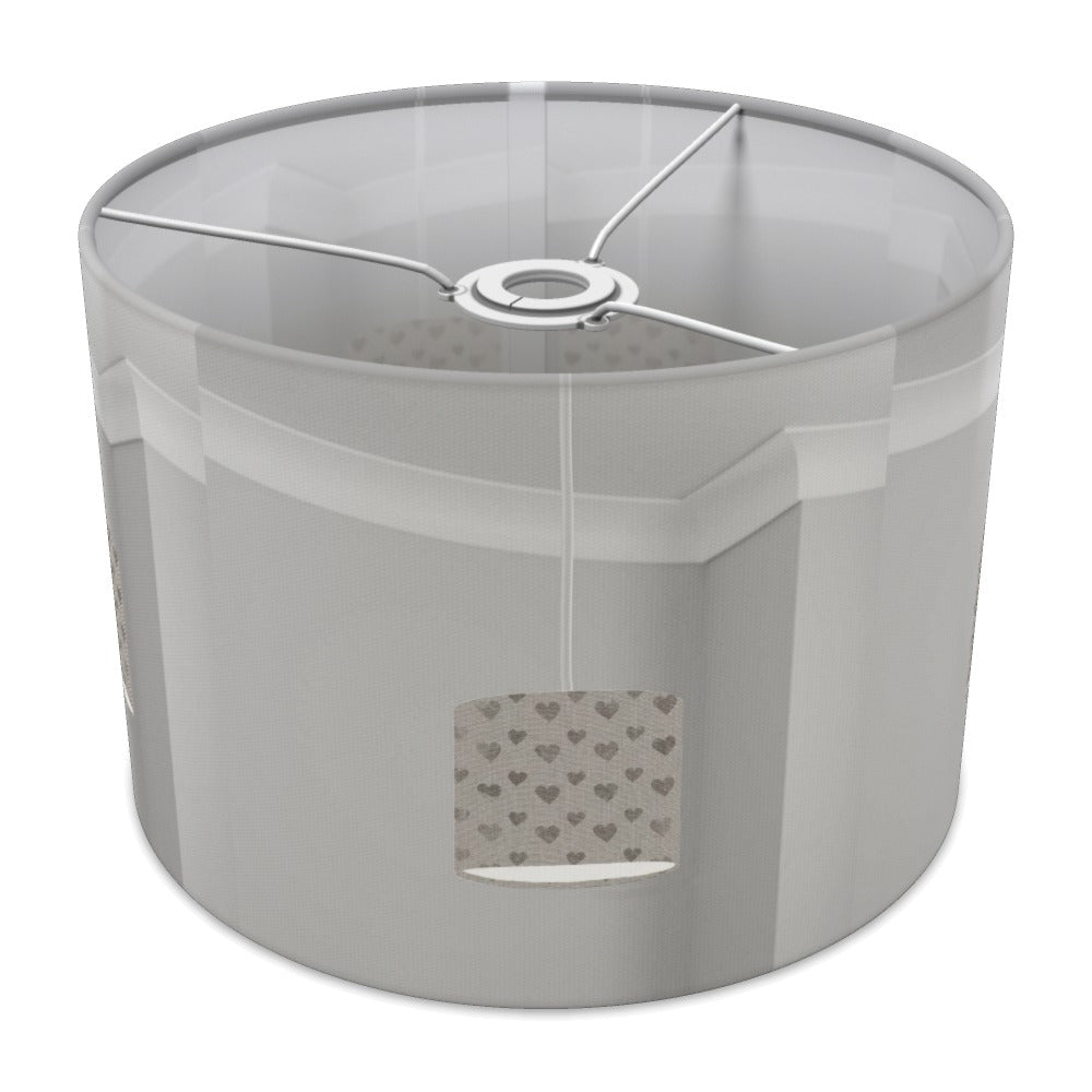 Grey Heart Pattern lampshade - 30cm Ceiling