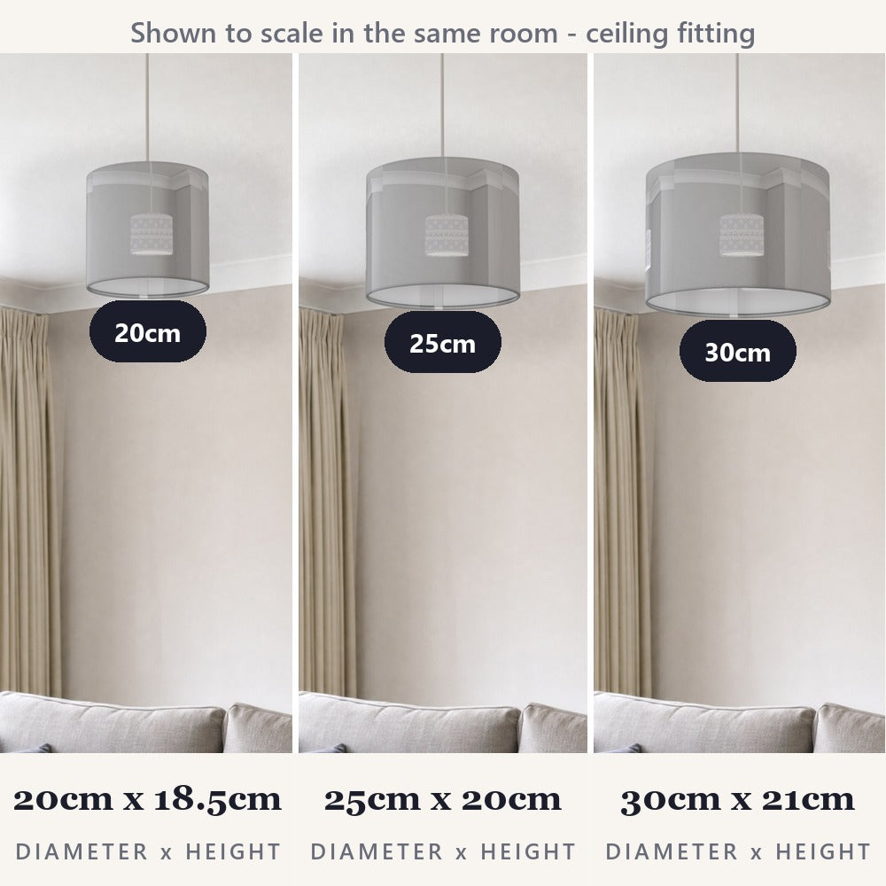 Grey Snowflake Reindeer Christmas lampshade