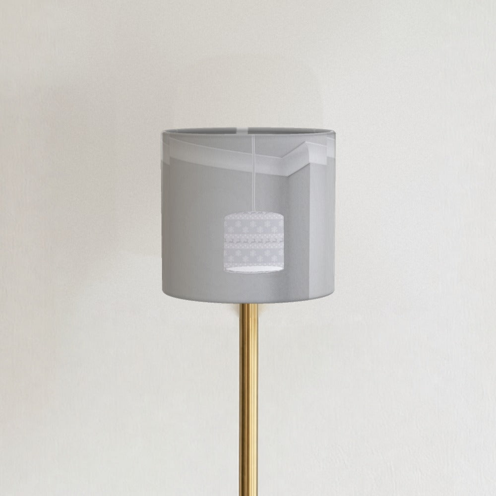 Grey Snowflake Reindeer Christmas lampshade