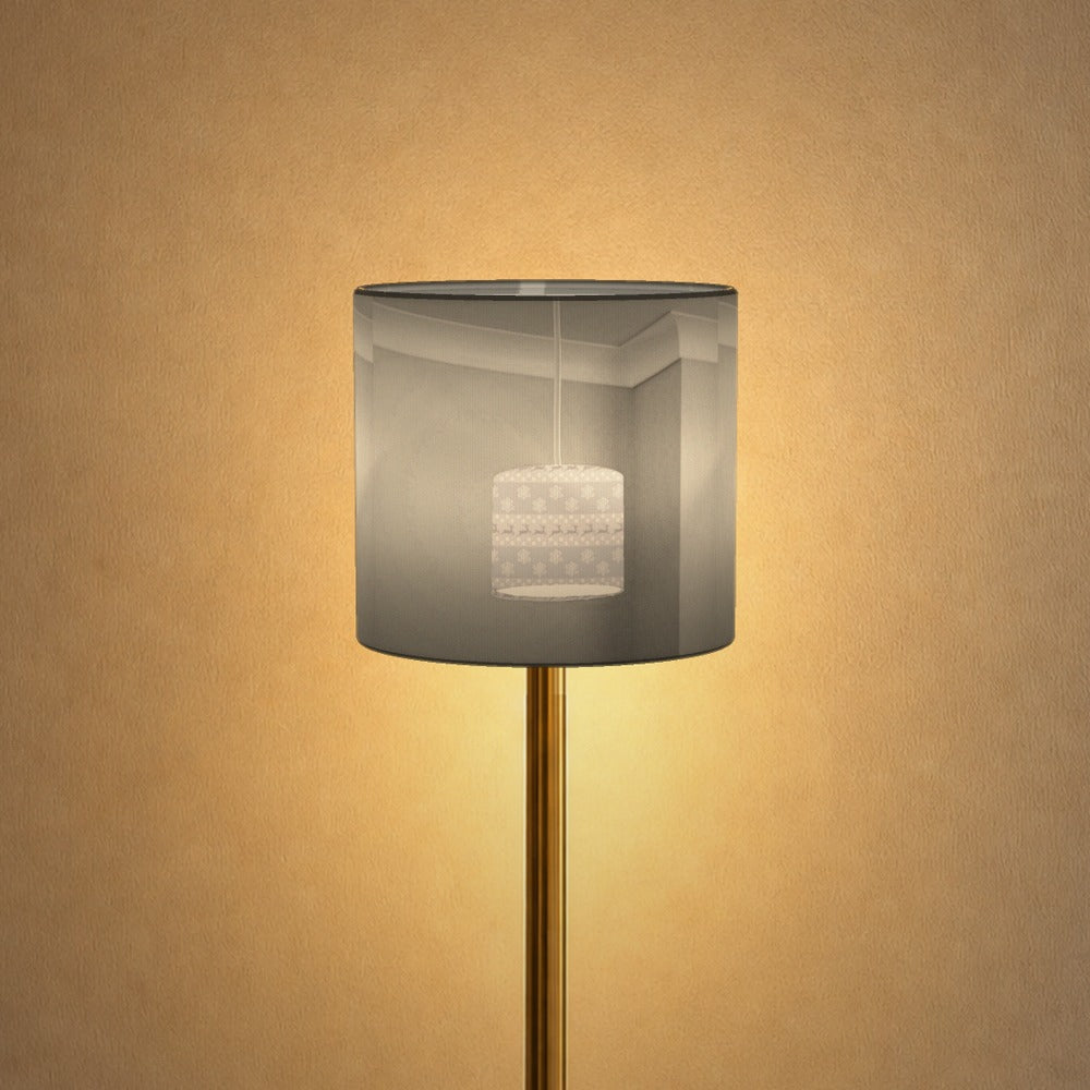 Grey Snowflake Reindeer Christmas lampshade