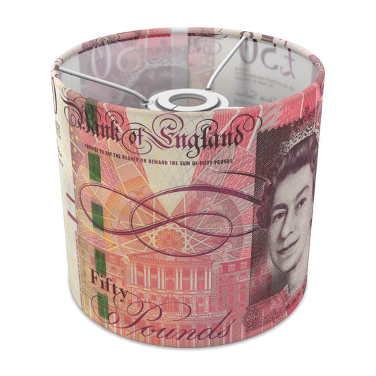British Fifty Pound Note lampshade - 20cm Ceiling