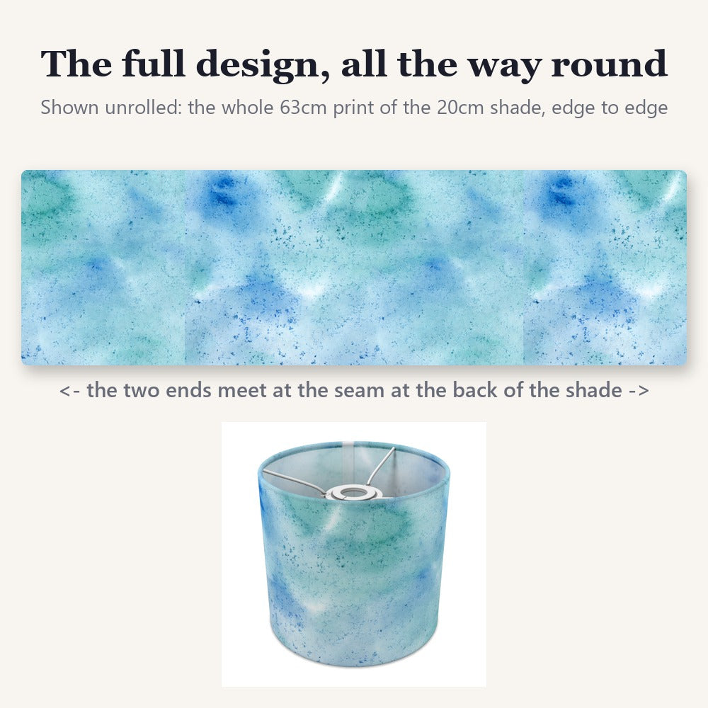 Blue Green Watercolor Pattern lampshade