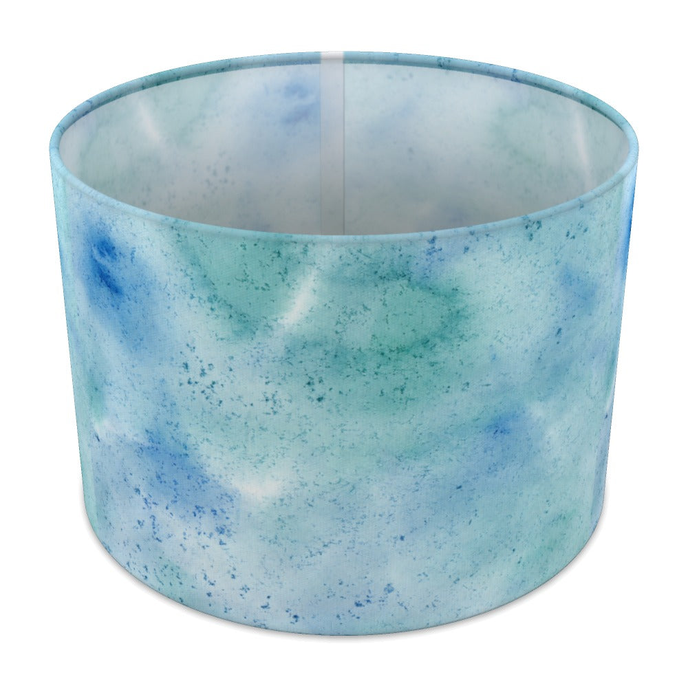 Blue Green Watercolor Pattern lampshade - 30cm Table