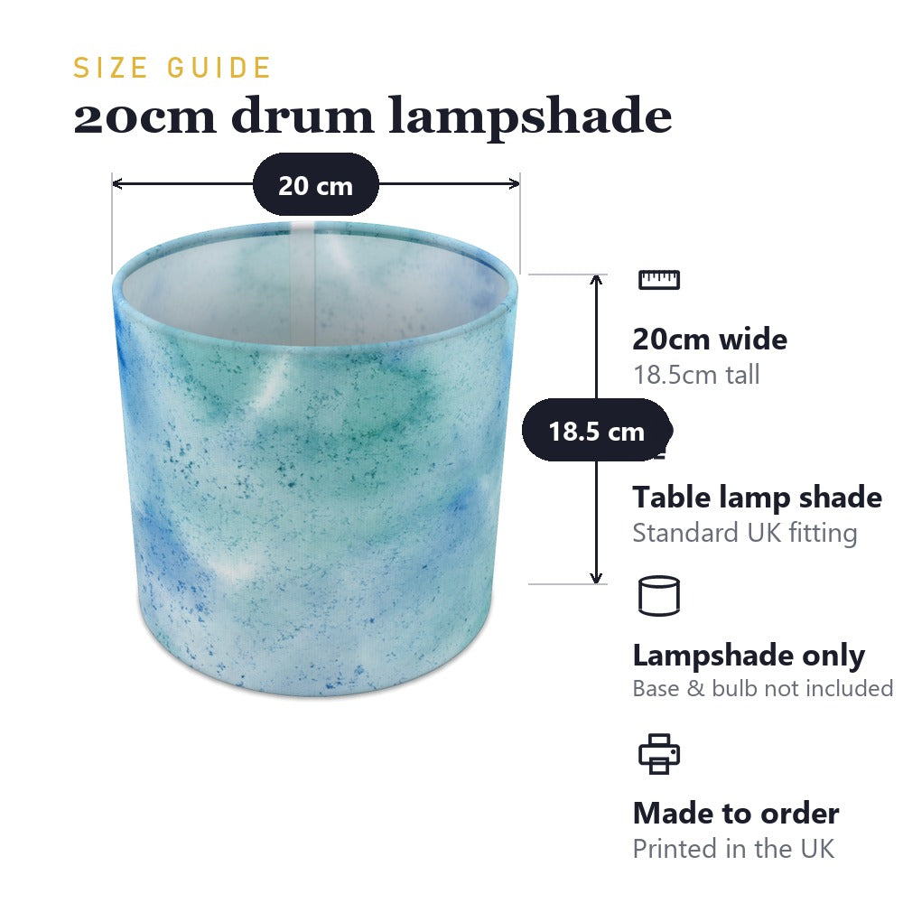Blue Green Watercolor Pattern lampshade