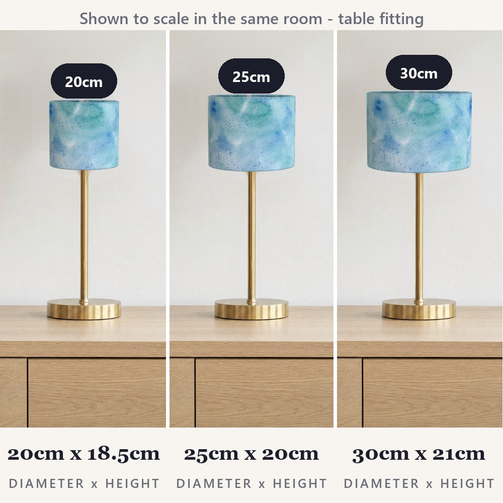 Blue Green Watercolor Pattern lampshade