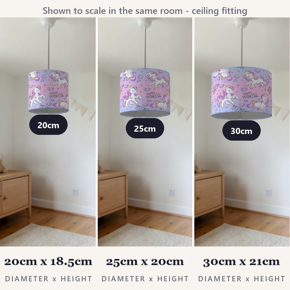 Pink Unicorn Princess lampshade