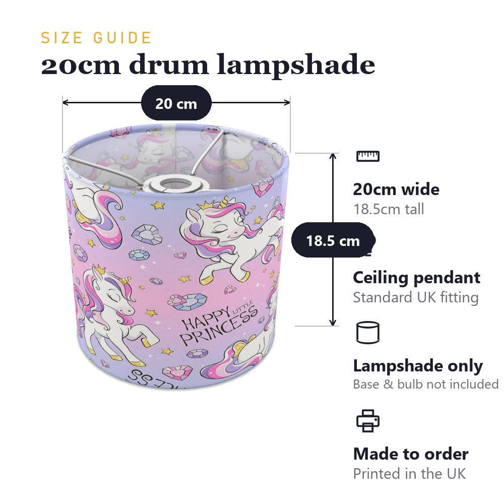 Pink Unicorn Princess lampshade
