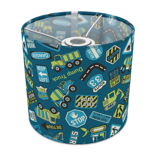 Blue Road Signs Truck Digger lampshade - 20cm Ceiling
