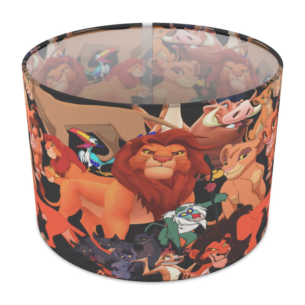 Orange Black Lion Safari Theme lampshade - 30cm Table