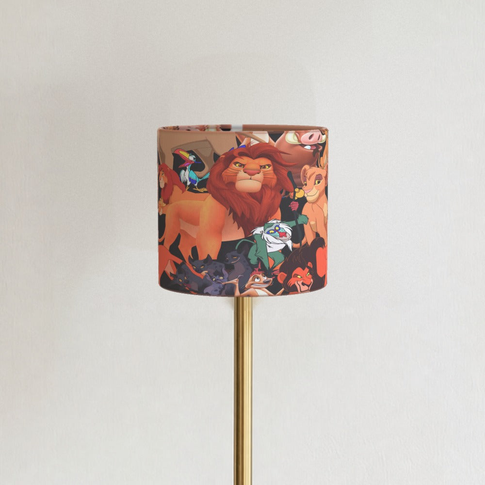 Orange Black Lion Safari Theme lampshade
