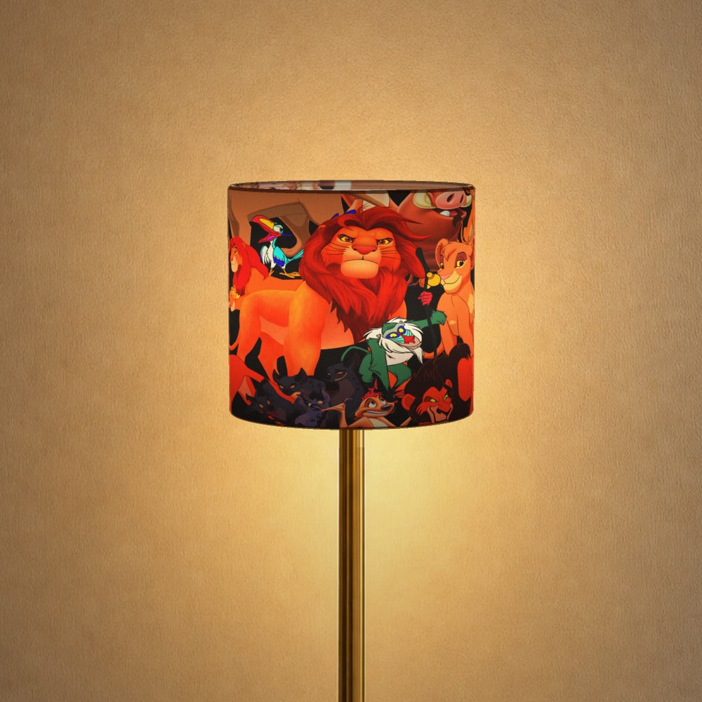 Orange Black Lion Safari Theme lampshade