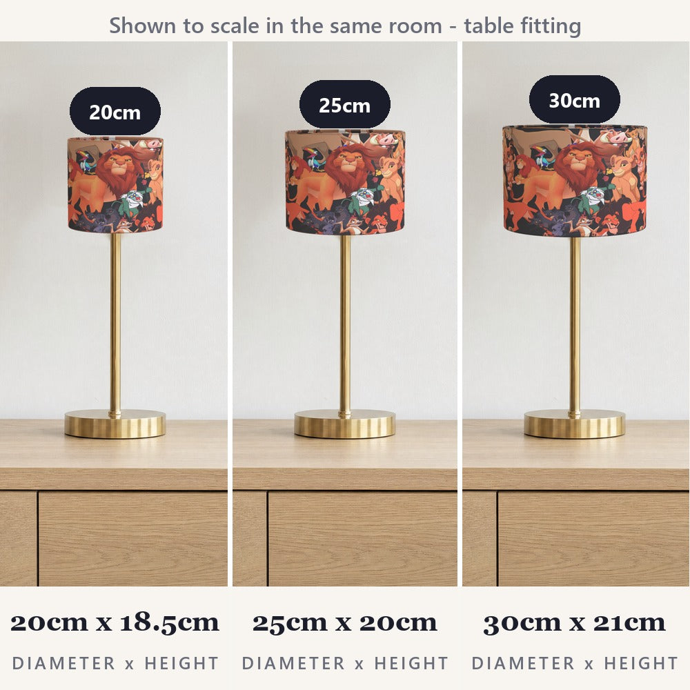 Orange Black Lion Safari Theme lampshade