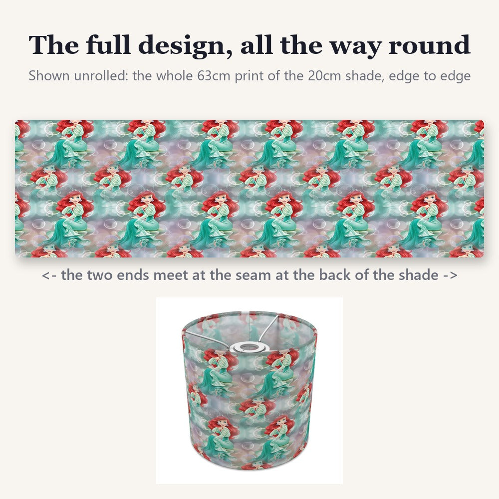 Little Mermaid Aqua Theme lampshade