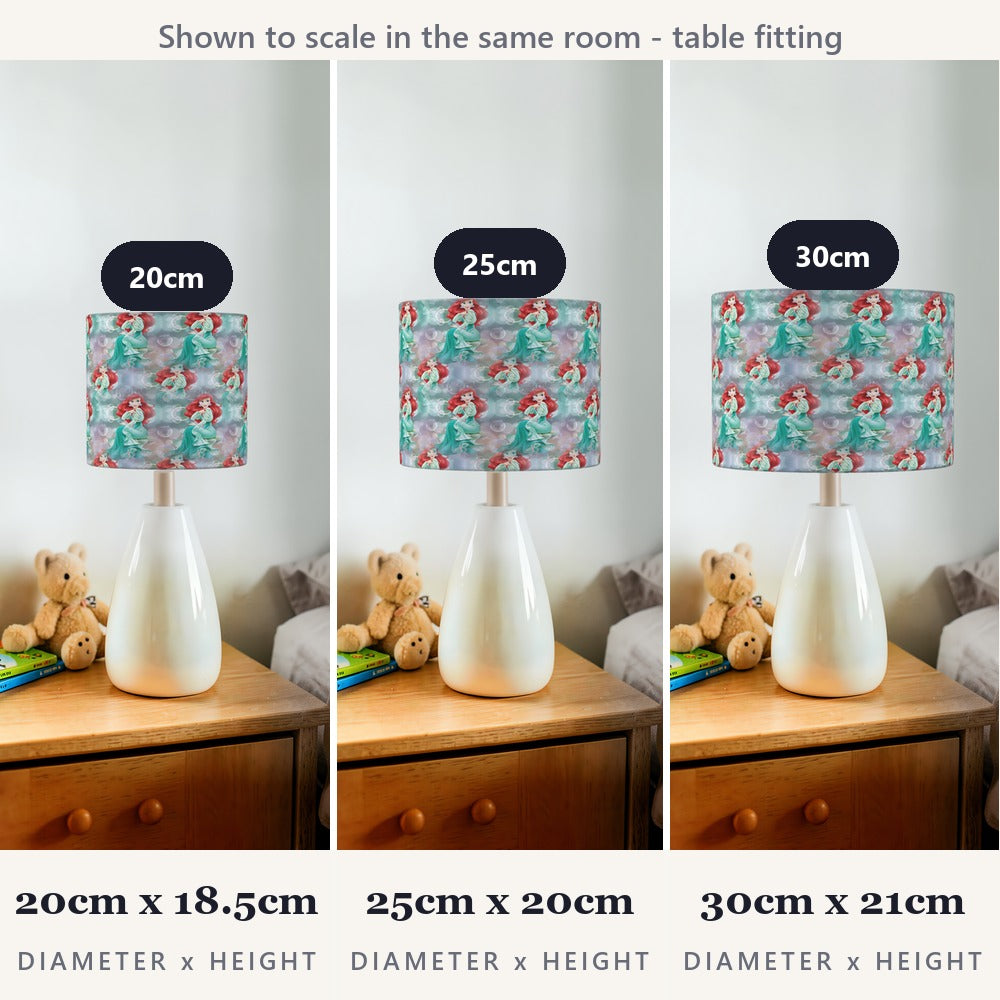 Little Mermaid Aqua Theme lampshade
