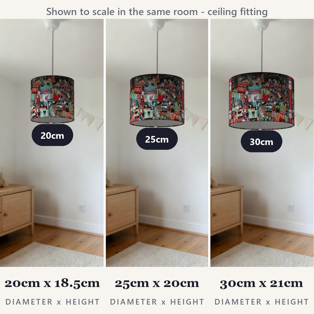 Liverpool FC Collage lampshade