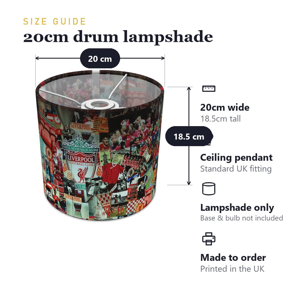 Liverpool FC Collage lampshade