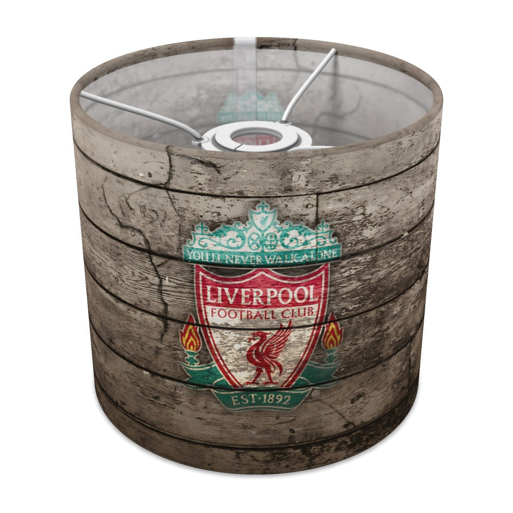 Vintage Wood Effect Liverpool Badge lampshade - 20cm Ceiling