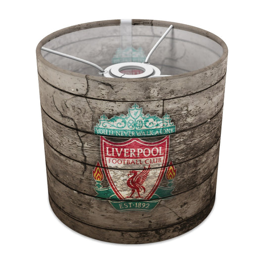 Vintage Wood Effect Liverpool Badge lampshade - 20cm Ceiling
