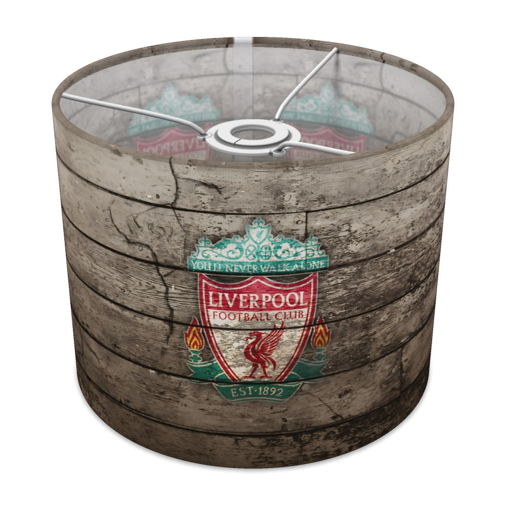 Vintage Wood Effect Liverpool Badge lampshade - 25cm Ceiling