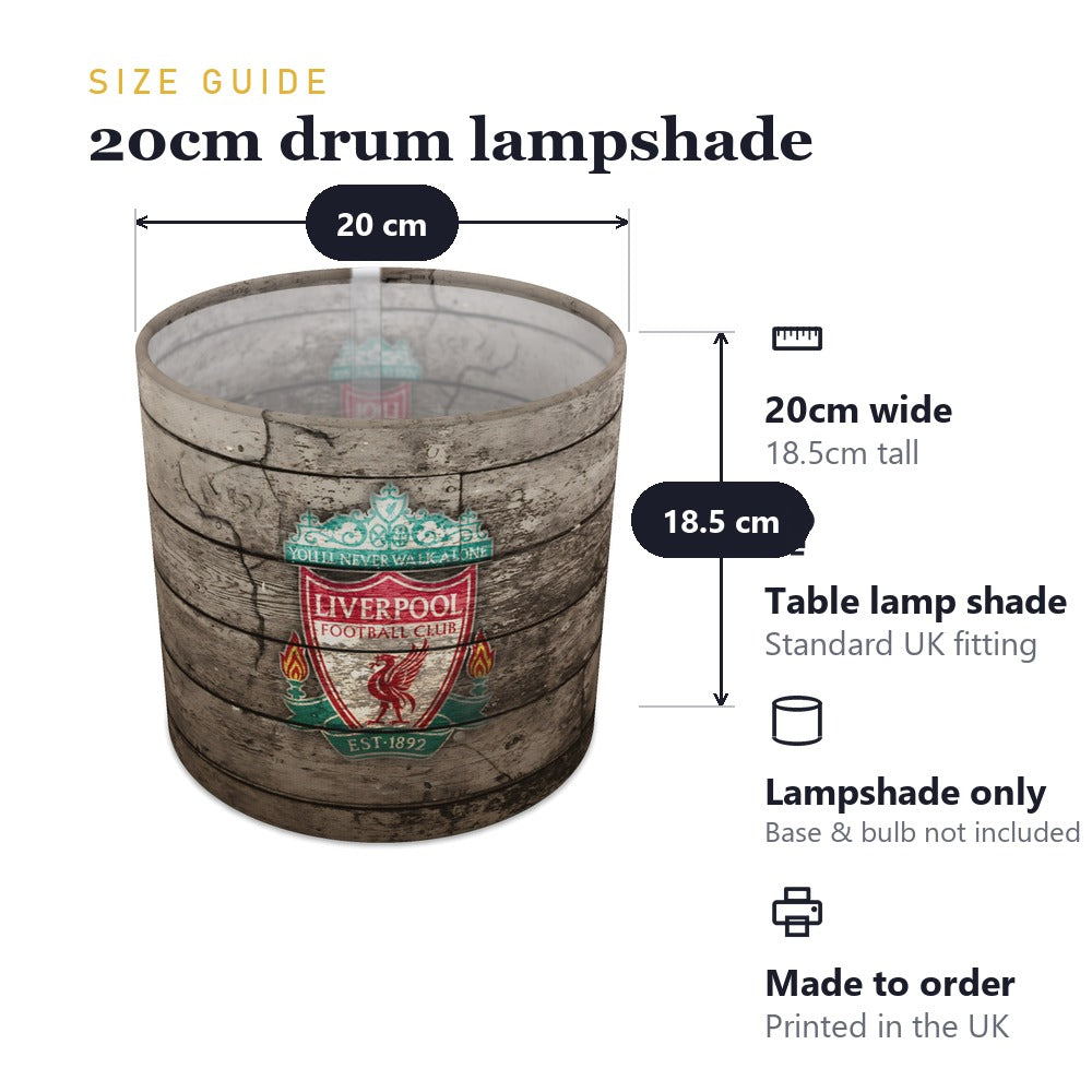 Vintage Wood Effect Liverpool Badge lampshade