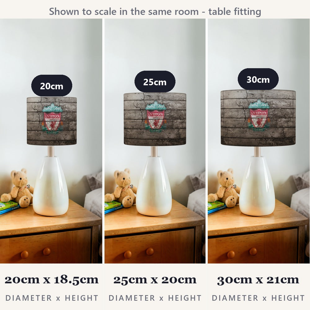 Vintage Wood Effect Liverpool Badge lampshade
