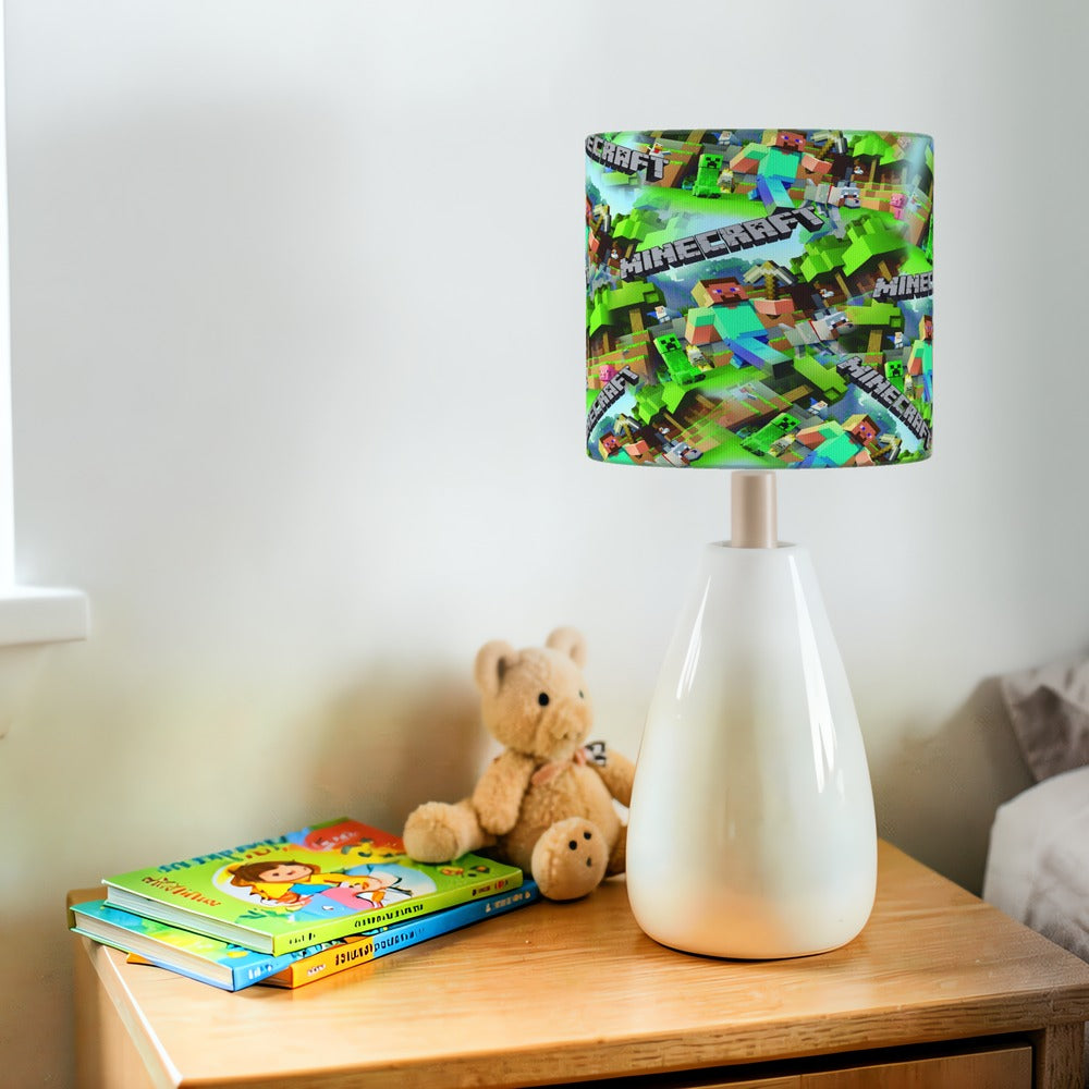 Kids Bedroom Pixels Mining Game lampshade
