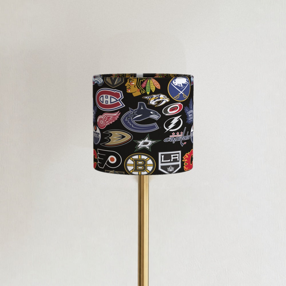 NHL Teams Logo Pattern lampshade