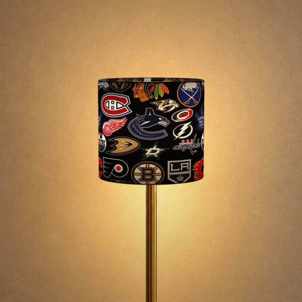 NHL Teams Logo Pattern lampshade