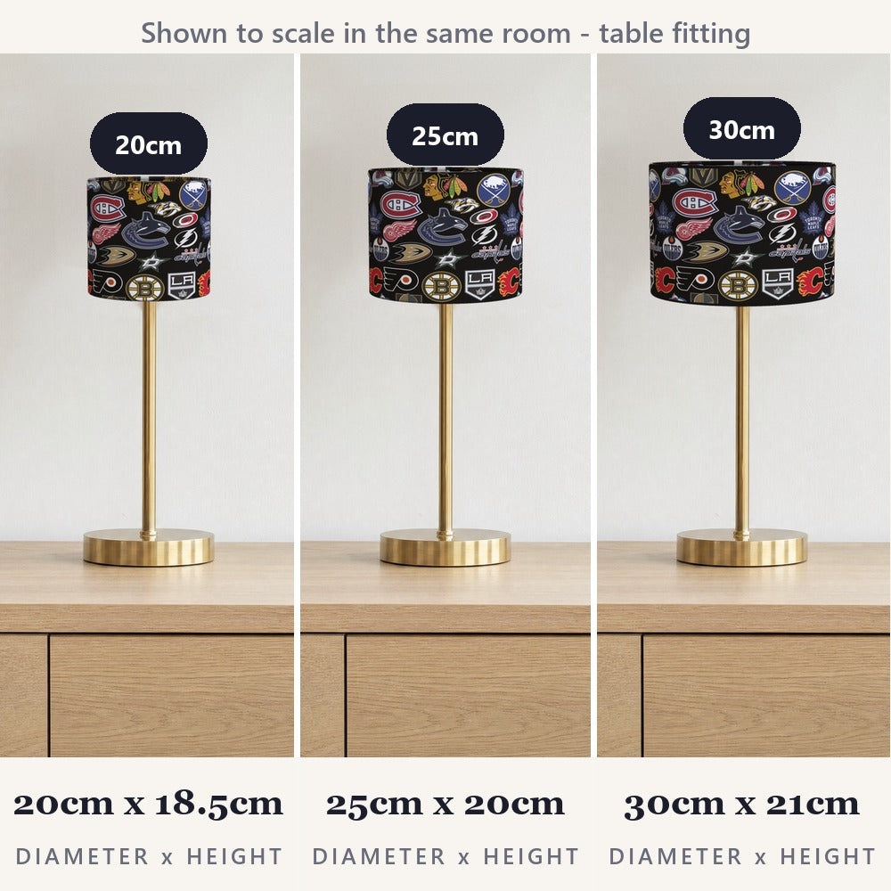 NHL Teams Logo Pattern lampshade