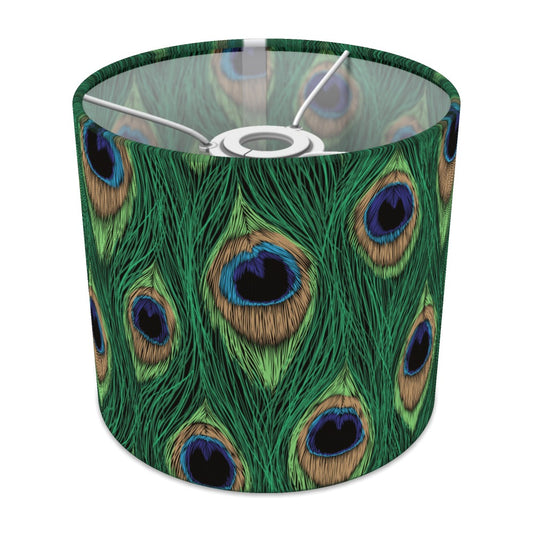 Vibrant Peacock Feather lampshade - 20cm Ceiling