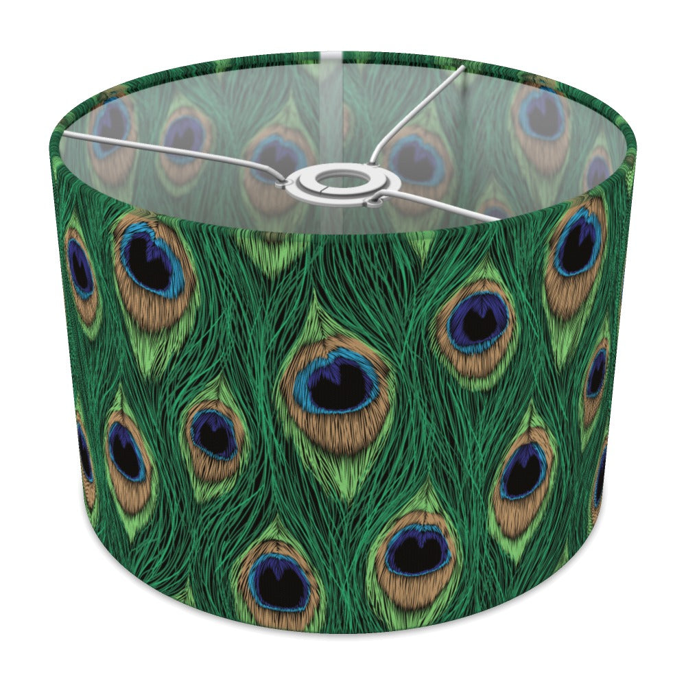 Vibrant Peacock Feather lampshade - 30cm Ceiling