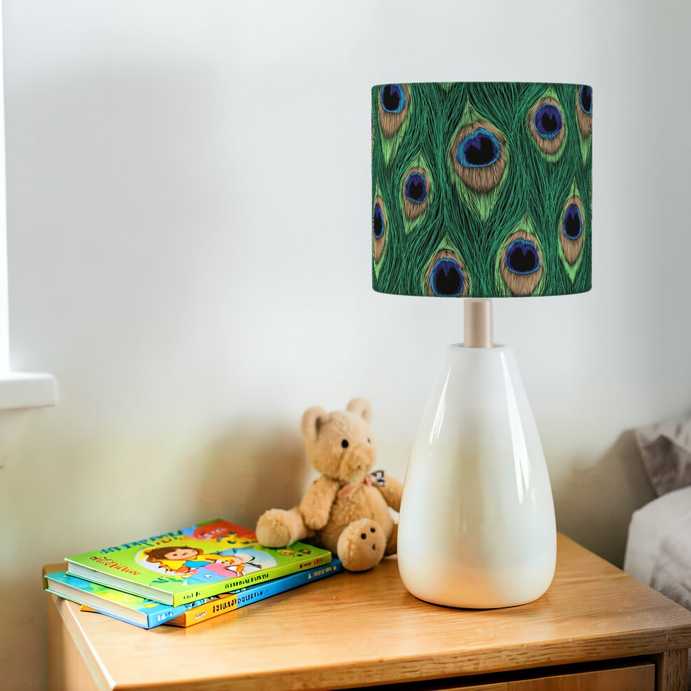 Vibrant Peacock Feather lampshade