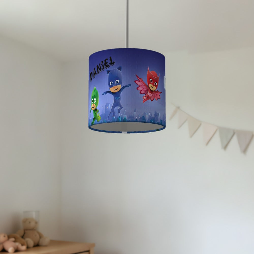 Cartoon Superhero Theme lampshade