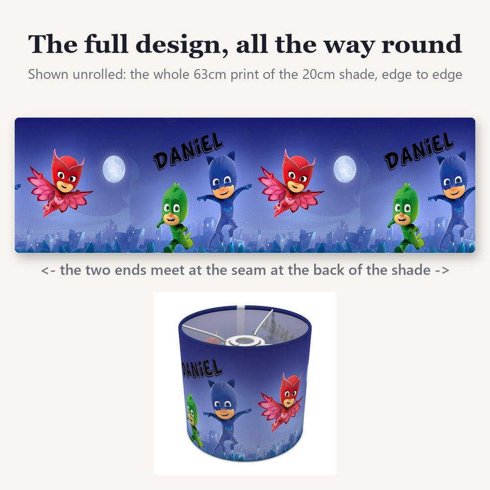 Cartoon Superhero Theme lampshade